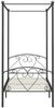 vidaXL Himmelbett-Gestell Grau Metall 120x200 cm [284442] Bild 3
