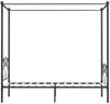 vidaXL Himmelbett-Gestell Grau Metall 120x200 cm [284442] Bild 4