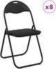 vidaXL Klappstuhl 8 pcs Schwarz 48 x 43,5 x 81 cm Kunstleder 42029054 Bild 3