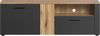 TV-Lowboard Esteban in grau und Eiche Evoke 150 cm Bild 3