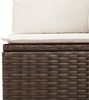 vidaXL 11-tlg. Garten-Sofagarnitur mit Kissen Braun Poly Rattan 3221902 Bild 4