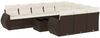 vidaXL 11-tlg. Garten-Sofagarnitur mit Kissen Braun Poly Rattan 3221902 Bild 2