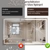 ZMH Beleuchteter Badezimmerspiegel - 100x60 cm LED, IP44, Touch-Schalter, Antibeschlag-Uhr, einstellbar Bild 3