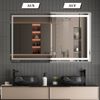 ZMH Beleuchteter Badezimmerspiegel - 100x60 cm LED, IP44, Touch-Schalter, Antibeschlag-Uhr, einstellbar Bild 2