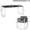 Merax 6-Personen-Garten-Essgruppe mit Sesseln, Gartenlounge-Set, Rope-Essgruppe, Gartenmöbel, abnehmbarer und waschbarer Stoffbezug, Grau Bild 4
