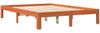 vidaXL Massivholzbett ohne Matratze Wachsbraun 135x190 cm Kiefernholz 844166 Bild 3