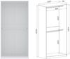 Marmex Möbel TRES SET R(B) Großes offenes Kleiderschrank-Set, Schranksystem mit offenen Fächern, Kleiderschrank mit Kleiderstangen und Schubladen, laminierte Spanplatte, weiß, 380x206x51 cm Bild 4