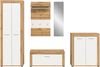 xonox. home Garderobe Jam X8BK6G02 Garderobenkombination Garderoben-Set in Wotan Eiche Nb, weiß, ca. 285 x 191 x 35 cm Bild 2
