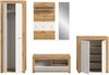 xonox. home Garderobe Jam X8BK6G02 Garderobenkombination Garderoben-Set in Wotan Eiche Nb, weiß, ca. 285 x 191 x 35 cm Bild 3
