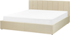 Bett mit Stauraum DREUX 180 x 200 cm Stoff Beige Bild 4