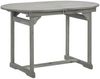 Garten-Esstisch VEGO Grau (120-170)x80x75 cm Massivholz Akazie Oval | Gartentisch Holz klappbar Outdoortisch Terrassentisch verstellbar Bild 4