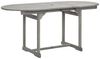 Garten-Esstisch VEGO Grau (120-170)x80x75 cm Massivholz Akazie Oval | Gartentisch Holz klappbar Outdoortisch Terrassentisch verstellbar Bild 3