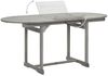 Garten-Esstisch VEGO Grau (120-170)x80x75 cm Massivholz Akazie Oval | Gartentisch Holz klappbar Outdoortisch Terrassentisch verstellbar Bild 5