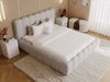 GRAINGOLD Smile Doppelbett 140x200, mit hohem Kopfteil, Bettkasten, Bouclé-Stoff, Hellgrau Bild 4