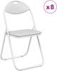 vidaXL Klappstuhl 8 pcs Weiß 48 x 43,5 x 81 cm Kunstleder 42029064 Bild 3