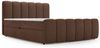 GRAINGOLD Cloud Boxspringbett 140x200, Bett mit Bettkasten, Velour-Stoff, mit Kopfteil, Braun Bild 2