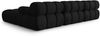Micadoni Modulares Sofa Bellis 4-Sitzer mit flachem Modul 3D-Stoff Sonic Schwarz Bild 5