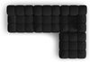 Micadoni Modulares Sofa Bellis 4-Sitzer mit flachem Modul 3D-Stoff Sonic Schwarz Bild 4