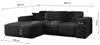 Kaiser Möbel Ecksofa Eckcouch L form, Wohnzimmer Couch SIENA stoff Poso Bild 4
