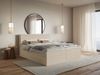 Selsey 'Softie' Boxspringbett 160x200 cm mit Topper und Stauraum, Chenille, Hellbeige Bild 3