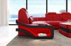 Ecksofa Elena Eleganz L Form aus Leder - Ledermix - rot-schwarz - Links Bild 4