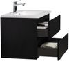 Badplaats Badmöbel Set mit Waschbecken und Unterschrank Angela 80 x 48 cm Schwarz Holz - Waschbeckenunterschrank mit Soft-Close und Waschbecken, Vorgemontiert Bild 4