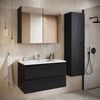 Badplaats Badmöbel Set mit Waschbecken und Unterschrank Angela 80 x 48 cm Schwarz Holz - Waschbeckenunterschrank mit Soft-Close und Waschbecken, Vorgemontiert Bild 5