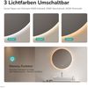 EMKE LED Badspiegel mit Beleuchtung Touch Beschlagfrei 3 Lichtfarbe Dimmbar Wandspiegel ф50cm Rund Bild 3
