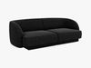 Micadoni 2-Sitzer Sofa Miley | Beinfarbe Black Plastic, Schwarz, Chenille Bild 2