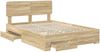 vidaXL Bettrahmen mit Kopfteil Sonoma-Eiche 140 x 190 cm Holzwerkstoff 3412375 Bild 5