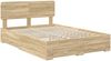 vidaXL Bettrahmen mit Kopfteil Sonoma-Eiche 140 x 190 cm Holzwerkstoff 3412375 Bild 4