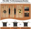 Celya Esstisch Multifunktionaler Ausziehtisch 110-140×80cm,klappbarer Küchentisch (für 4-6 Personen), Ausziehbarer Esstisch,platzsparender Küchentisch, Schwarz Bild 3