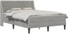 vidaXL Bettgestell mit Matratze Hellgrau 140 x 190 cm Samt 3414795 Bild 2