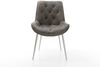 Stuhl Taimi-Flex 4-Fuß konisch Edelstahl Vintage Grau Bild 2