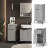 Badschrank Eliza Grau 40 x 87 cm mit Tür und Schublade Vicco Bild 2