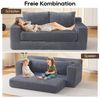 Odikalo 2-Sitzer Schlafsofa Schlafcouch mit Schlaffunktion, Cordbezug, mit Memory-Schaum – kein Aufbau erforderlich, 2-in-1-Funktion, Cordbezug – kompaktes Sofa für kleine Räume, Wohnungen, Homeoffice und Schlafzimmer Bild 2