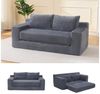 Odikalo 2-Sitzer Schlafsofa Schlafcouch mit Schlaffunktion, Cordbezug, mit Memory-Schaum – kein Aufbau erforderlich, 2-in-1-Funktion, Cordbezug – kompaktes Sofa für kleine Räume, Wohnungen, Homeoffice und Schlafzimmer Bild 1