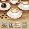HOMELUX Espressotasse 12 Stück Kaffeetassen Set 120ml Mokkatassen Tassen Teetasse Weiß, 12-tlg, Keramik, Espresso Tasse für 6 Personen mit Untertassen Spülmaschinenfest Bild 4