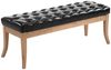 CLP Sitzbank Ramses Kunstleder antik-hell mit hochwertiger Polsterung,schwarz 120 cm Bild 2
