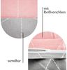 Renforce Bettwäsche mit Reißverschluss - Wendebettwäsche aus 100% Baumwolle, Rautendesign, Rosa 135 x 200 cm + 80 x 80 cm Bild 5