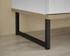 Waschbeckenunterschrank >Denver< 1 Tür, 2 Schübe, weiß matt / evoke eiche dekor - 80x60x35cm (BxHxT) Bild 5