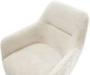 Drehstuhl Pejo-Flex Plüsch Creme-Weiß Kreuzgestell breit Effektfinish Titan 360° drehbar Wippfunktion Taschenfederkern Bild 4