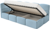 Selsey 'Cloudy' Kinderbett 90x200, Rausfallschutz, Kopfteil links, Hellblau Bild 4