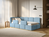 Selsey 'Cloudy' Kinderbett 90x200, Rausfallschutz, Kopfteil links, Hellblau Bild 3