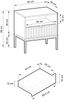 Selsey 'Vellore' Nachttisch mit Schublade, Eiche Optik, 54 cm Bild 4