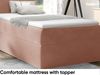 MEBLINI Kinderbett mit Bettkasten MINO 1 100x200 Rechts – H3/Rosa Samt Gepolstert Einzelbett mit Matratze - Polsterbett mit Stauraum - Bett mit Kopfteil – Stauraumbett Bild 4