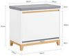 SoBuy FSR191-WN Schuhbank, MDF, Lackiert, Holzfarben, 60 x 55 x 34 cm Bild 3