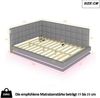 Merax Polsterbett Schlafsofa 140*200 Multifunktionsbettmit LED Lichtleiste, USB Steckdose und Lattenrost, hautsympathischer Leinen , Grau Bild 4