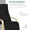 Relaxsessel B 94 x T 66,5 x H 100 cm, Freischwinger aus Birkenholz mit 5-fach verstellbarer Beinstütze Bild 3