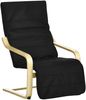Relaxsessel B 94 x T 66,5 x H 100 cm, Freischwinger aus Birkenholz mit 5-fach verstellbarer Beinstütze Bild 4